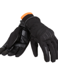 BLACK MOTORCYCLE GLOVES WITH MOTOGIRL LOGO