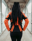 Amelia Orange - Motorrad-Lederjacke für Damen
