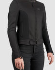LUNA BLACK AAA – Leichte Damen Sommer Motorradjacke