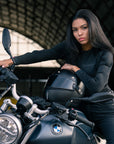 SHELL WW BLACK 02 – Lady Armoured Motorcycle Baselayer / Body