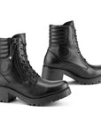 Black Falco motorcycle shoes for women with high heel