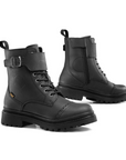 Black military style Falco motorcycle leather boots for women