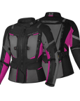 black/ pink lady motorcycle jacket from Shima