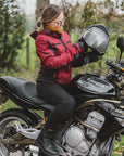 Damen-Motorrad-Leggings mit geripptem Knie-Design