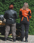 Amelia Orange - Motorrad-Lederjacke für Damen
