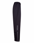 Black pants with a brand logo on a white background