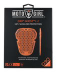 A pack of orange D30 LEVEL 2 hip and shoulder protectors from MotoGirl