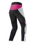 black white and pink motorcycle pants from Shima