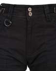 A front of black women's motorcycle carfo pants LARA from the Motogirl