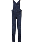 Blue women's motorcycle overall from Moto Girl with zipper pocket detail on the chest