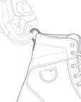 Infographics of a women motorcycle boot Thomson from Shima