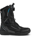 Black women's motorcycle boot from Shima with blue details