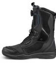 Black women's motorcycle boot from Shima with blue details