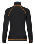 black thermo jacket with orange details from the Motogirl