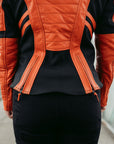 Amelia Orange - Motorrad-Lederjacke für Damen
