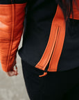 Amelia Orange - Motorrad-Lederjacke für Damen
