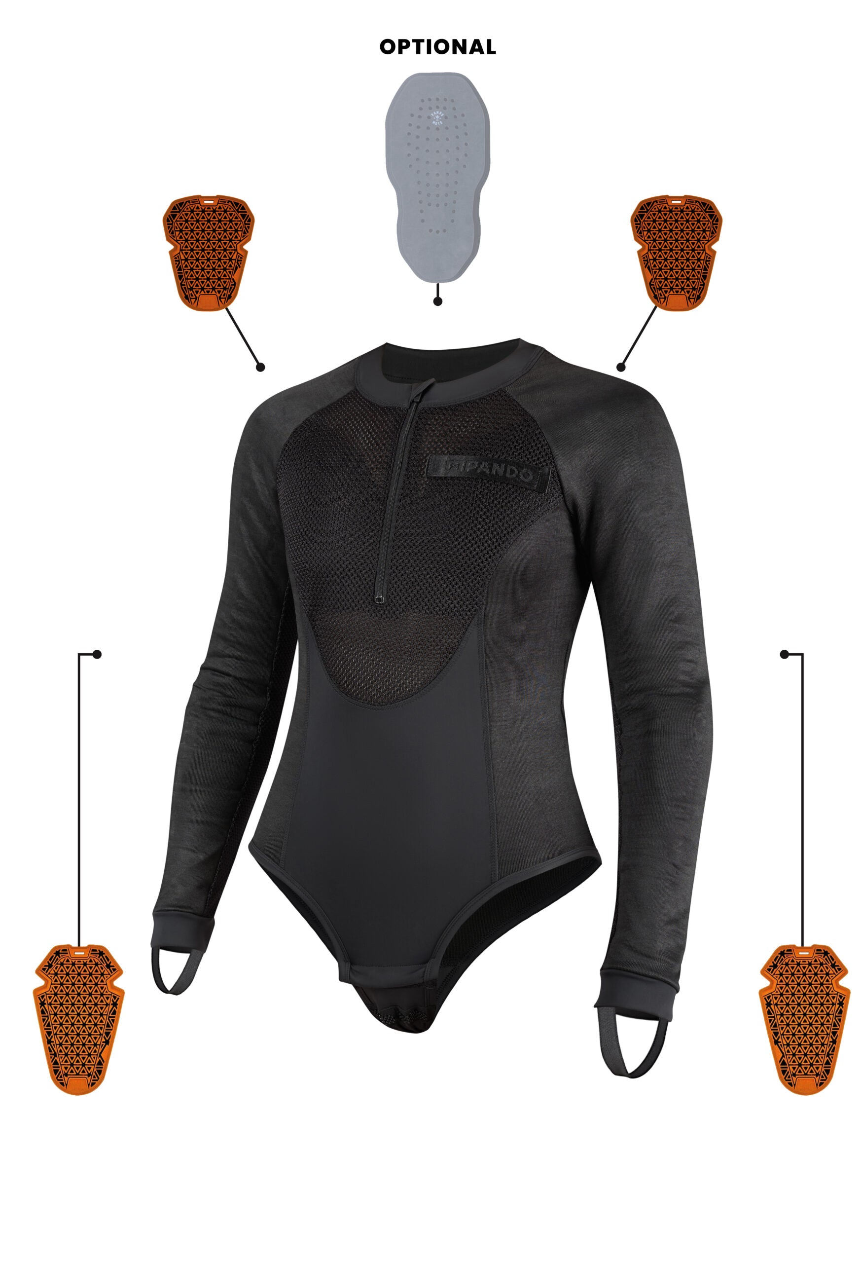 BIA BLACK - Pando Moto Gepanzerter Base Layer