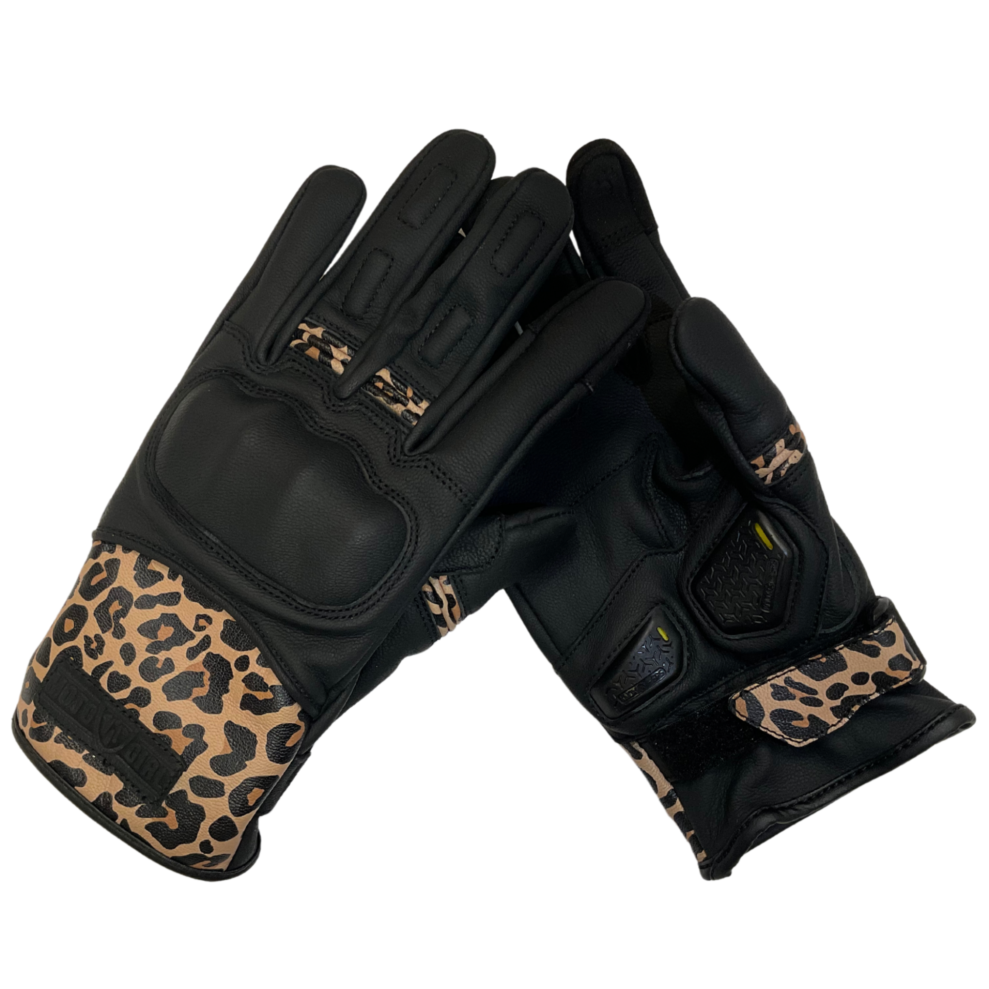 BESSIE LEOPARD - Women's Motorcycle Gloves