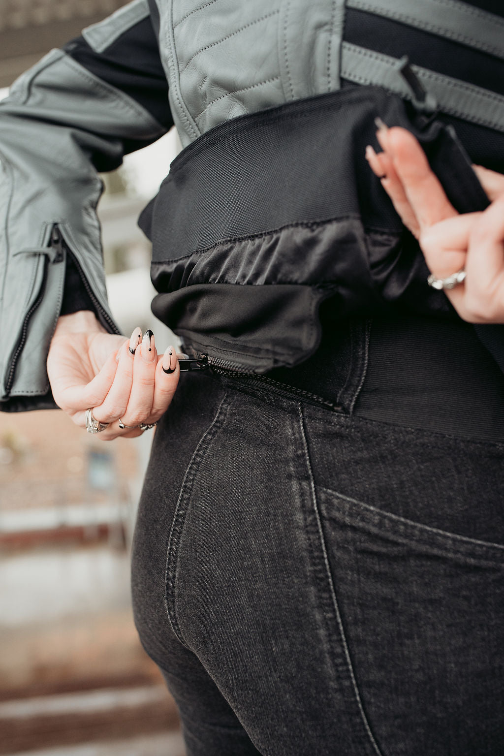 Amelia Grey - Motorrad-Lederjacke für Damen