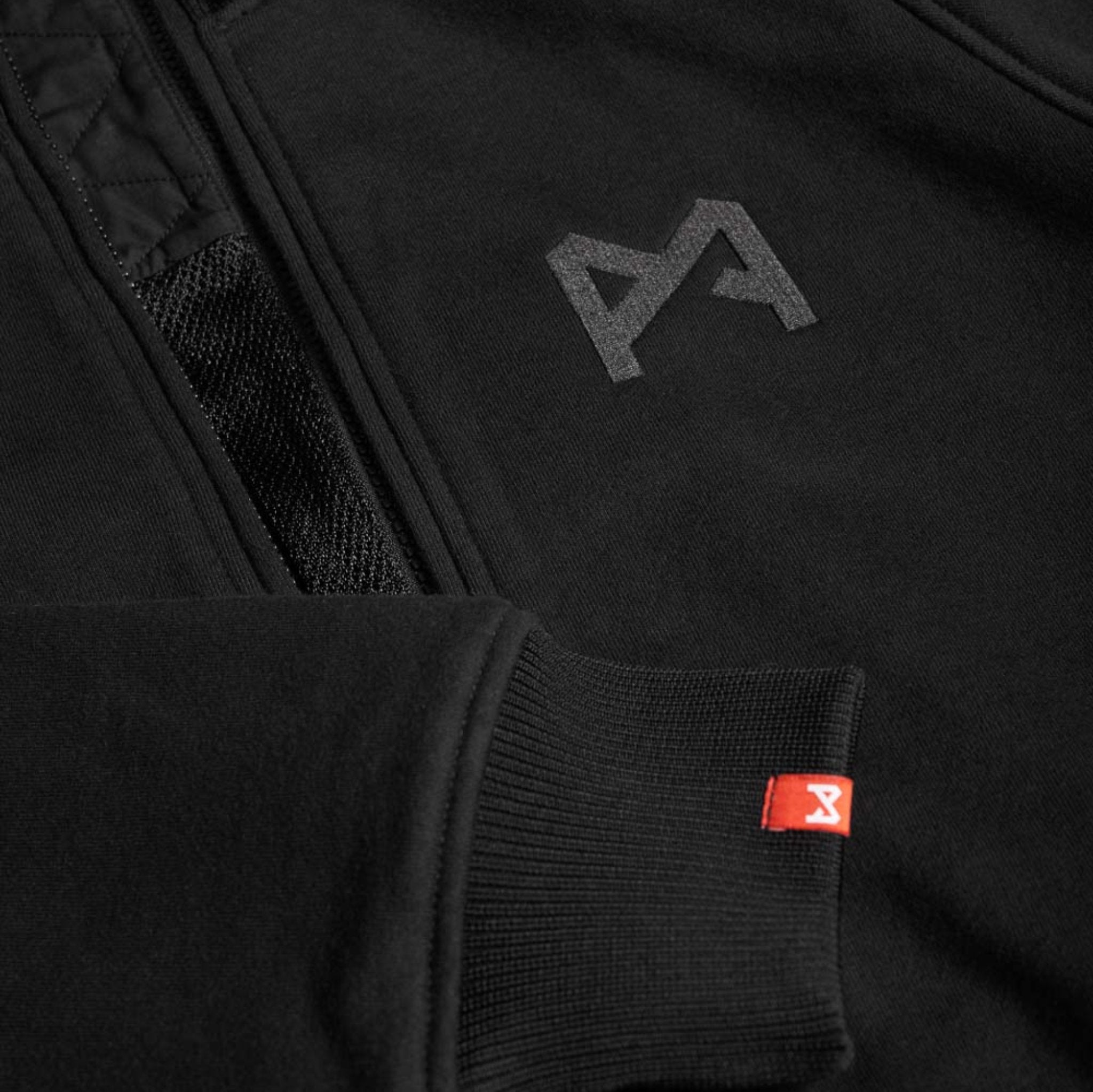 Close up of a black Motorcycle hoodie from Pando Moto