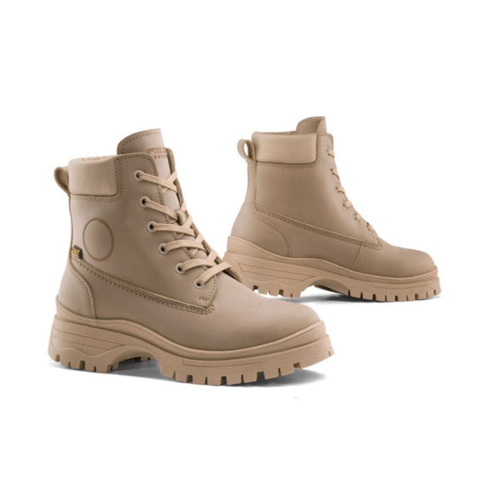 Lady Leather Waterproof Motorcycle Boots in Camel