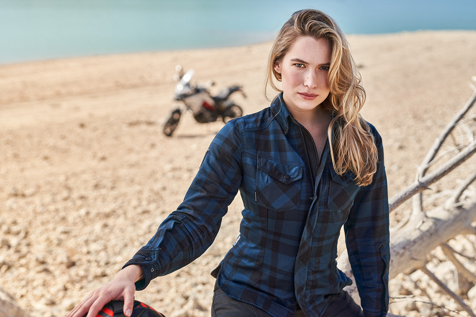 Renegade 2.0 Lady Sommer-Motorradshirt – Blau
