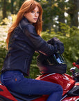 Amelia Black - Motorrad-Lederjacke für Damen