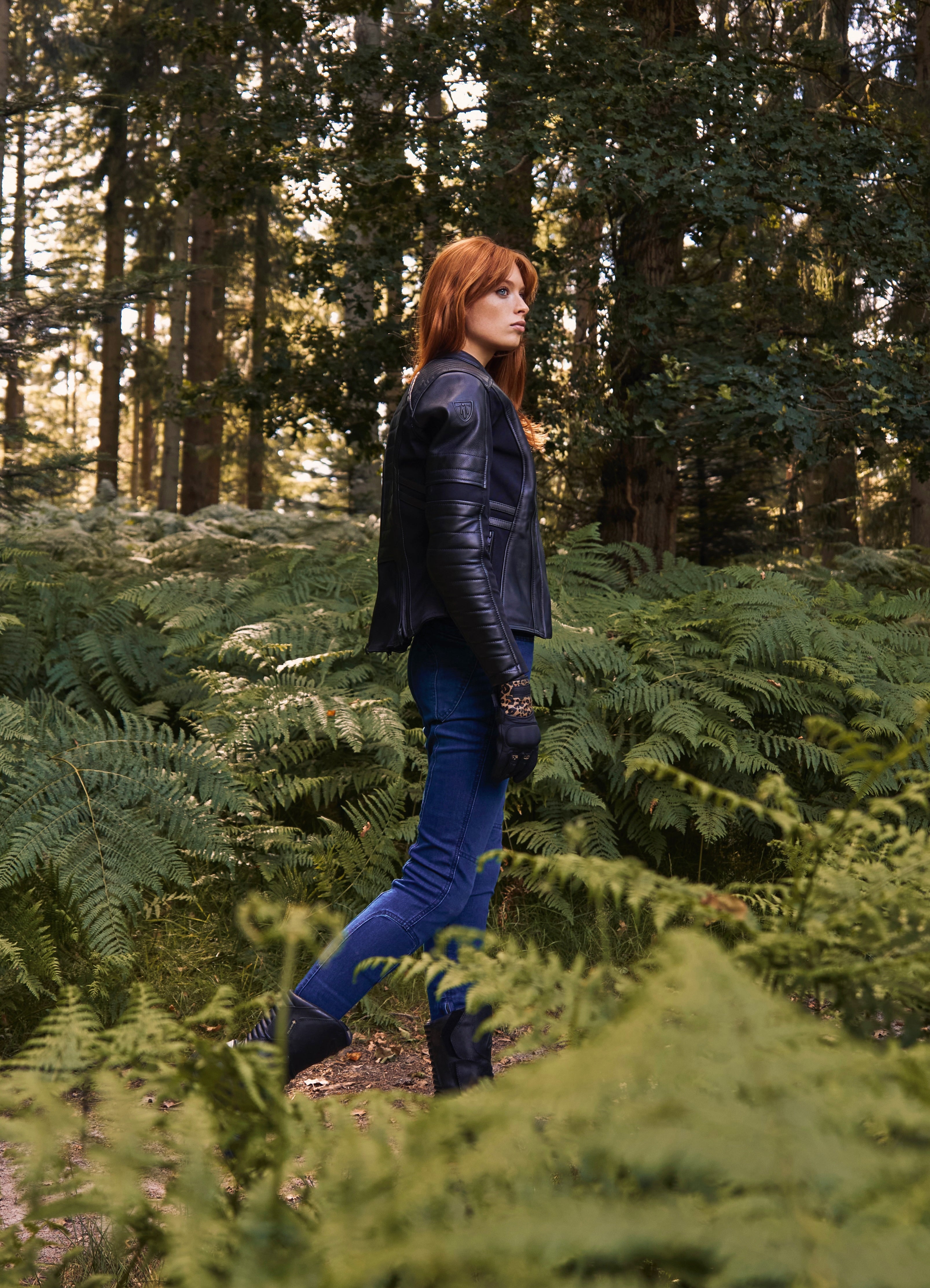 Amelia Black - Motorrad-Lederjacke für Damen