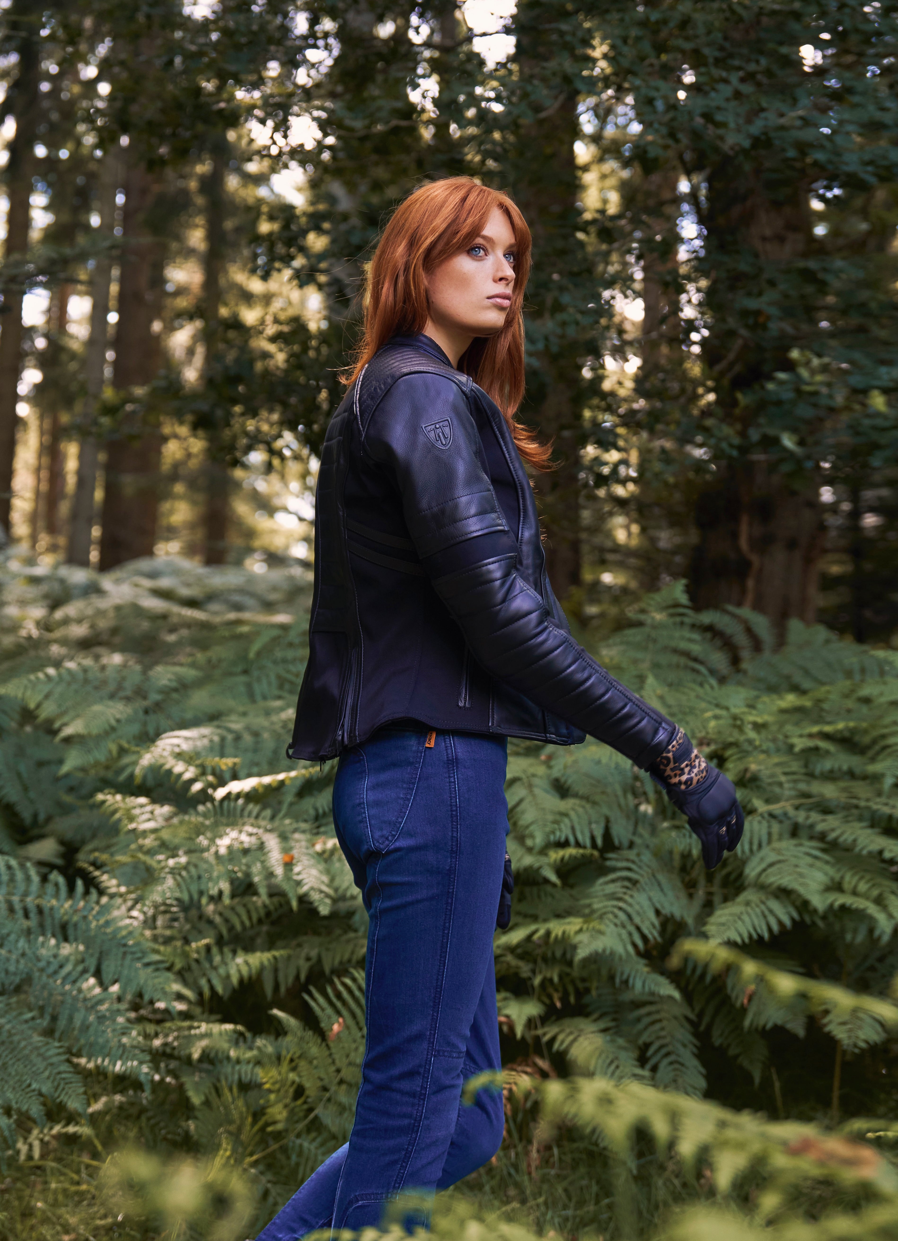 Amelia Black - Motorrad-Lederjacke für Damen