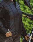 Amelia Black - Motorrad-Lederjacke für Damen