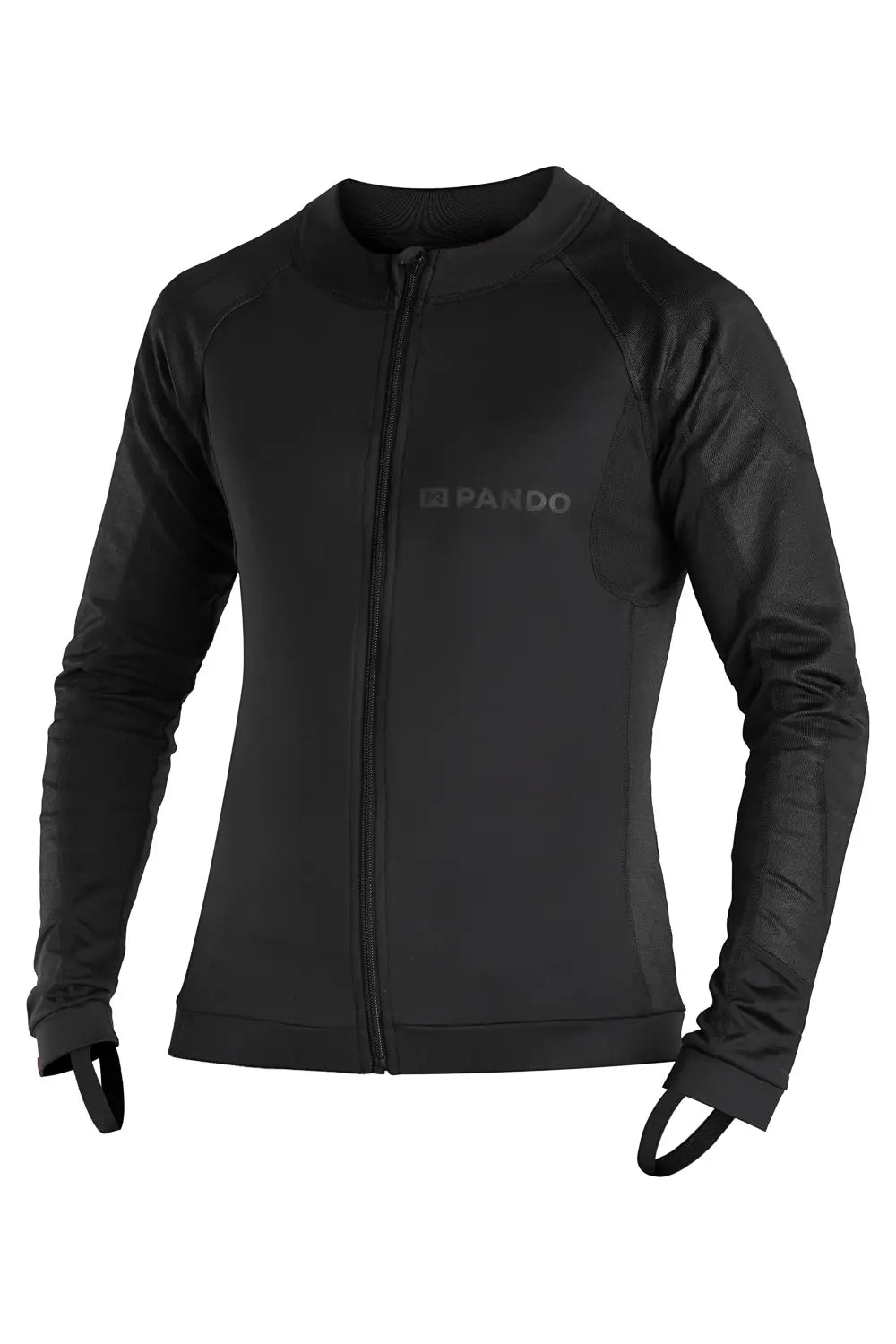 black motorcyclebase layer from Pando Moto with zipper closure