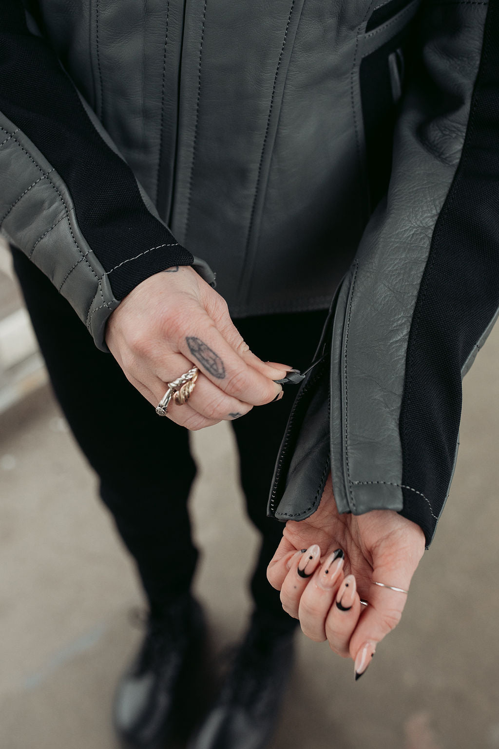 Amelia Grey - Motorrad-Lederjacke für Damen