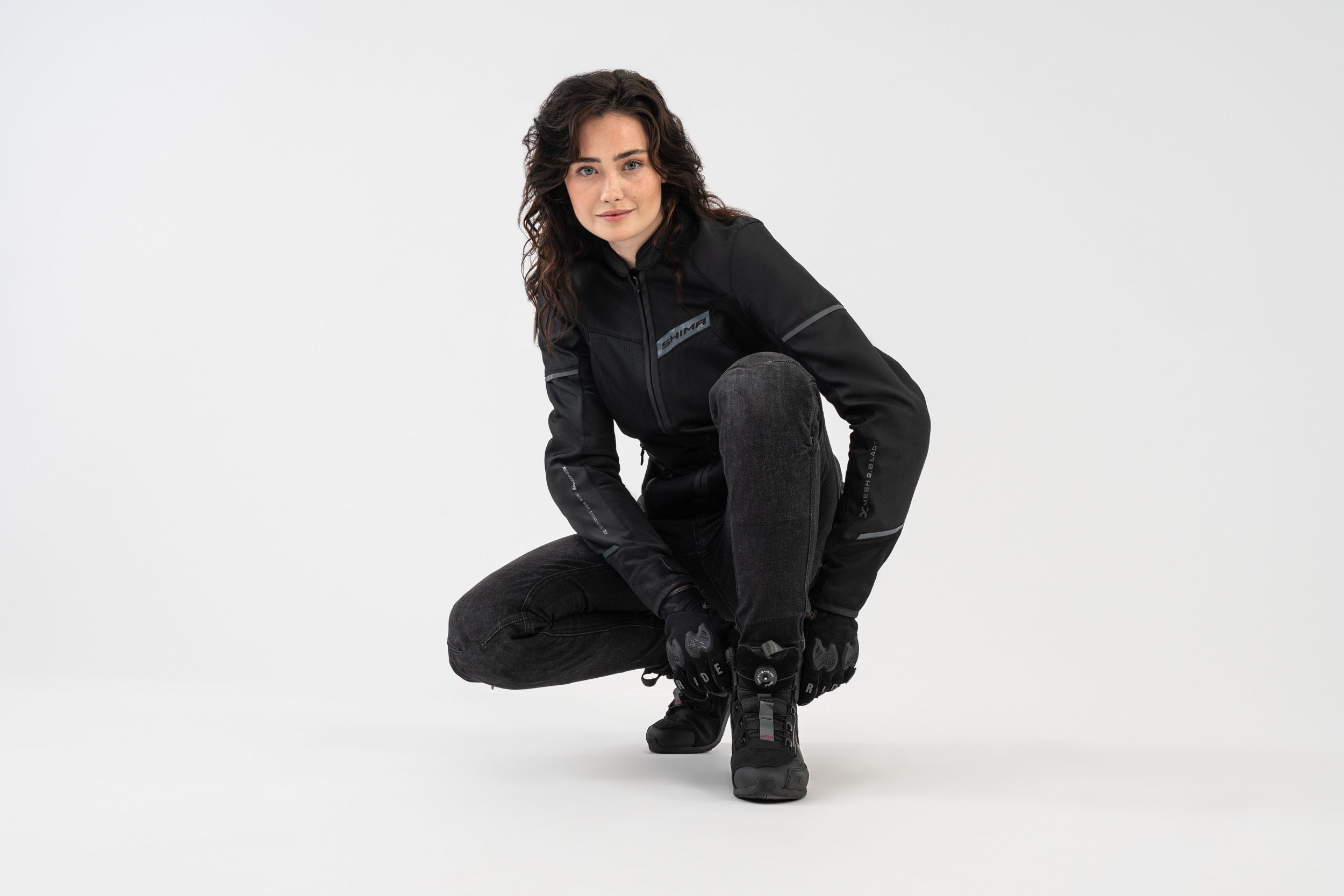 EDGE VENT LADY BLACK - Motorradschuhe für Frauen