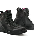 Rebel waterproof motorcycle sneakers with black laces from Shima 