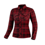 Red lumberjack women's motorcycle shirt from Shima
